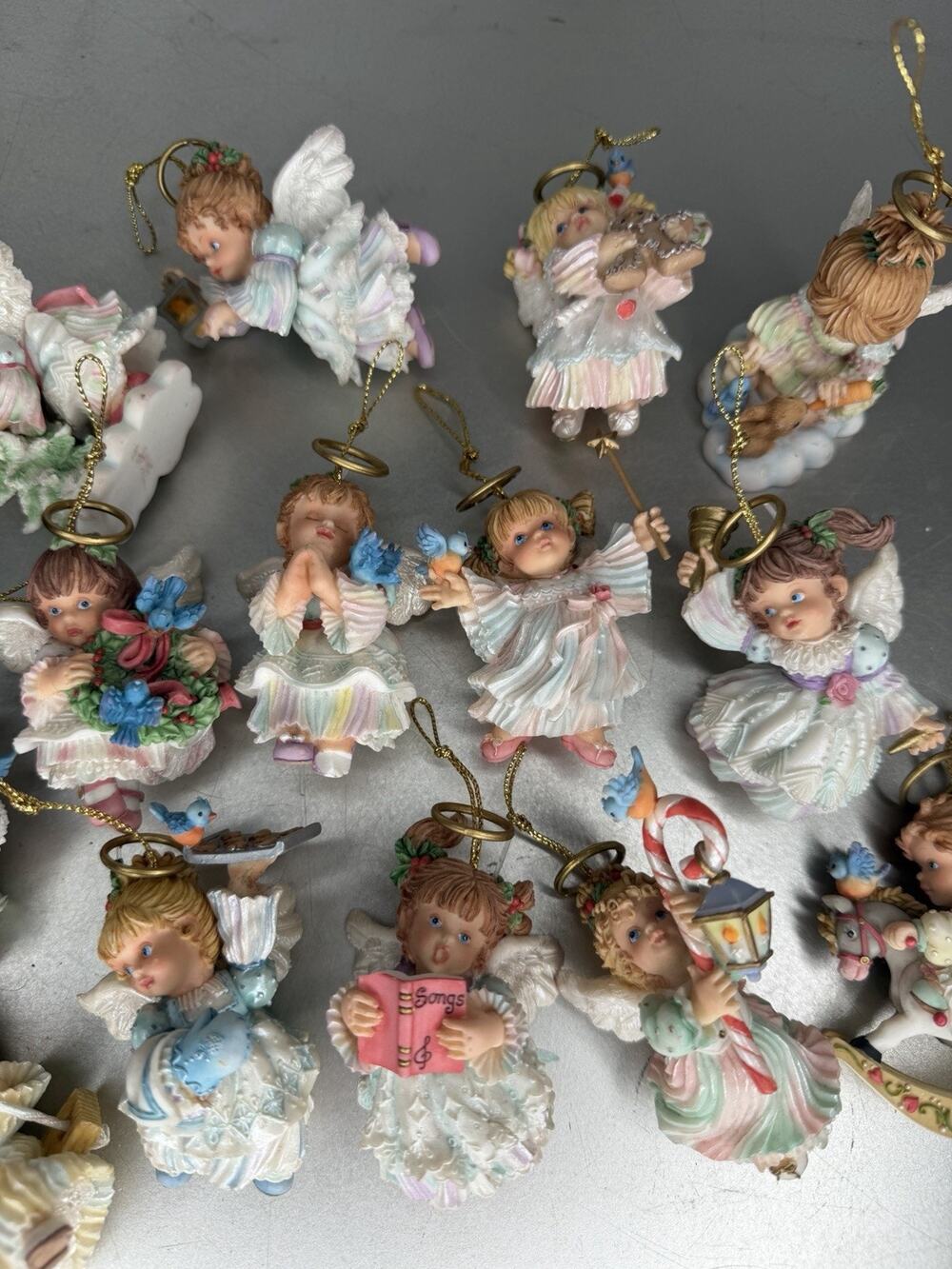 Heirloom Christmas Ornaments Ashton Drake The Holly Days Angels Set of 14 VTG
